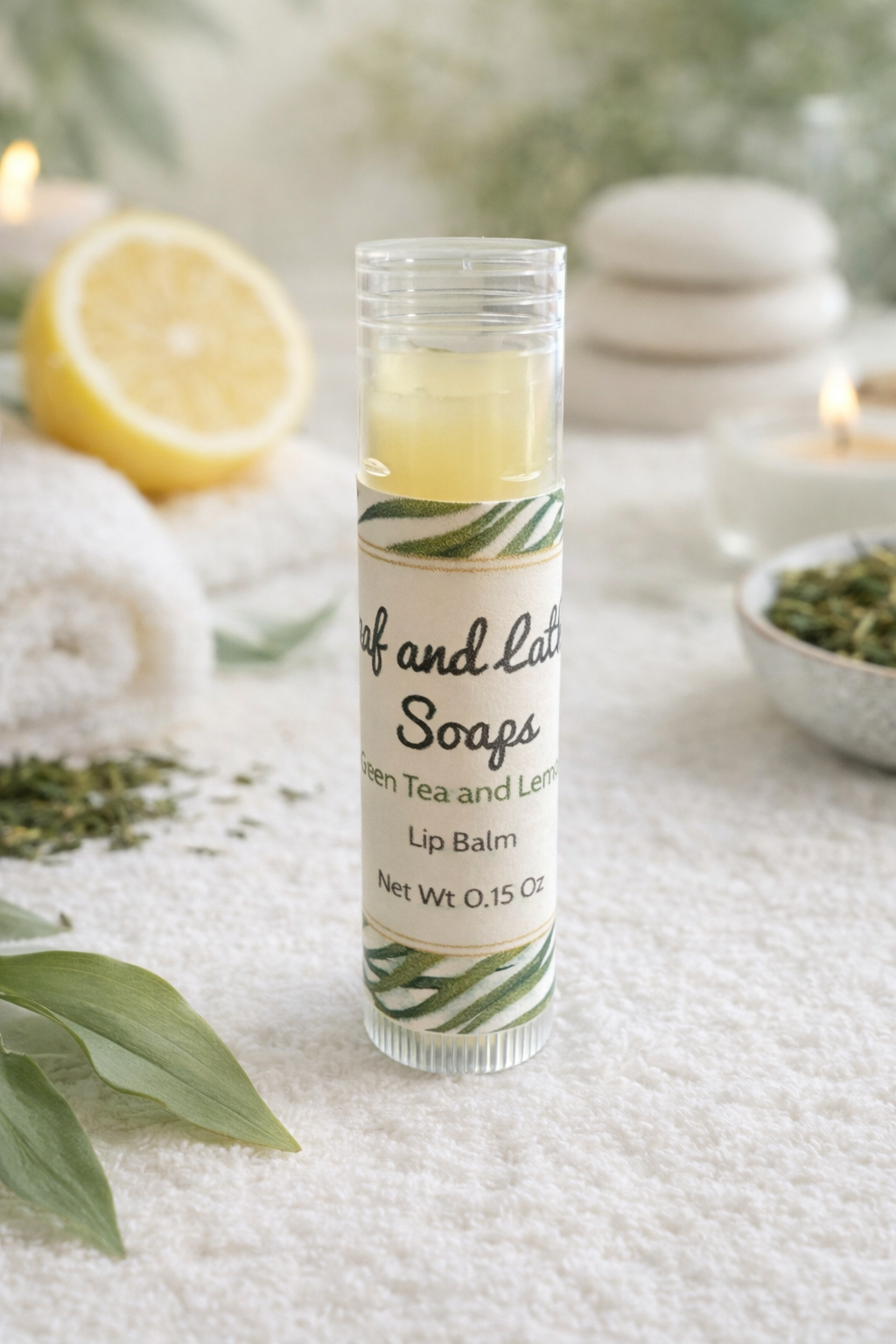 Green Tea and Lemon Lip Balm